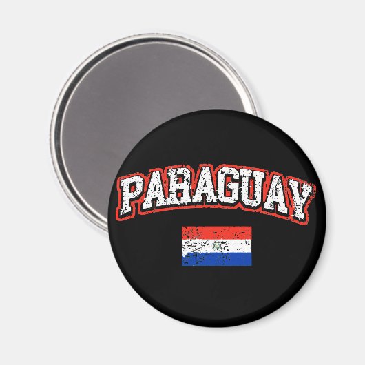 Paraguay-Flagge Magnet (Vorderseite/Rückseite)