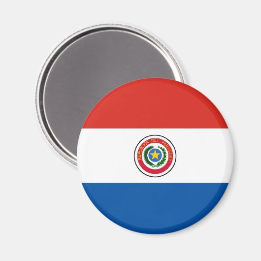 Paraguay-Flagge Magnet (Vorderseite/Rückseite)
