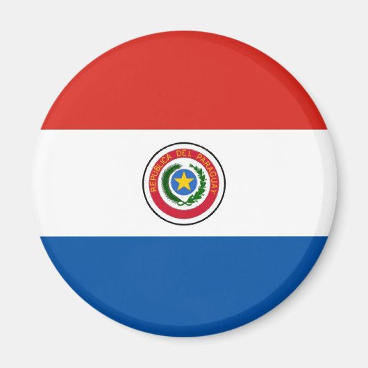 Paraguay-Flagge Magnet (Vorne)