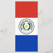 Paraguay-Flagge Menükarte (Rückseite)