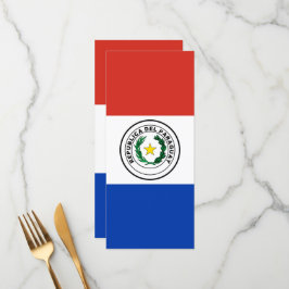 Paraguay-Flagge Menükarte