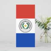 Paraguay-Flagge Menükarte (Stehend Vorderseite)