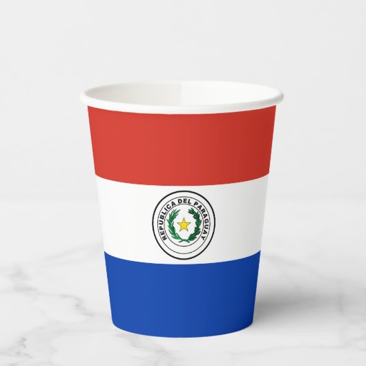 Paraguay-Flagge Pappbecher (Links)