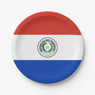 Paraguay-Flagge Pappteller