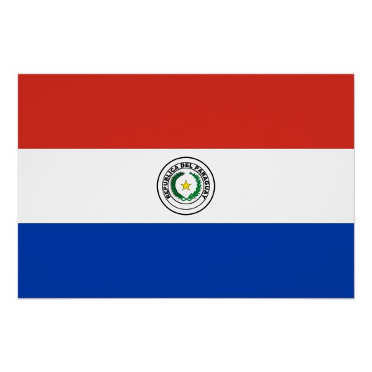Paraguay-Flagge Poster (Vorderseite)