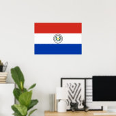 Paraguay-Flagge Poster (Heimbüro)