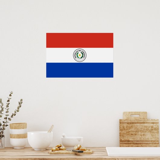 Paraguay-Flagge Poster (Küche)