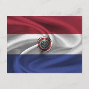 Paraguay-Flagge Postkarte