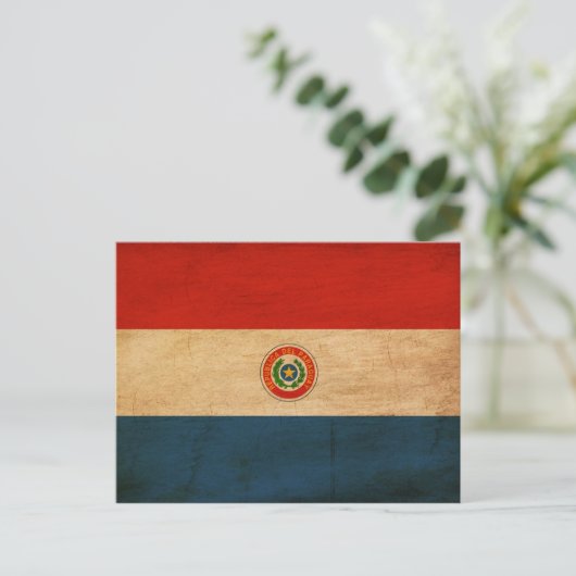 Paraguay-Flagge Postkarte (Stehend Vorderseite)