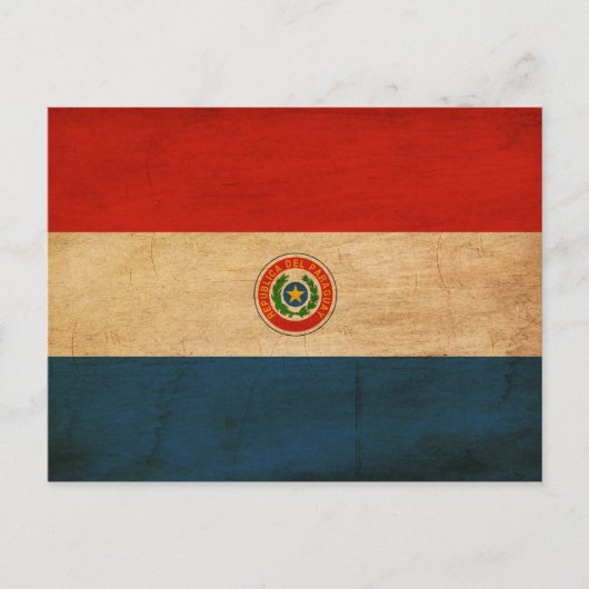 Paraguay-Flagge Postkarte (Vorderseite)