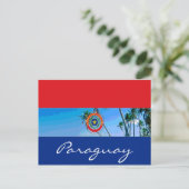 Paraguay-Flagge Postkarte (Stehend Vorderseite)