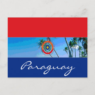 Paraguay-Flagge Postkarte