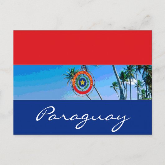 Paraguay-Flagge Postkarte (Vorderseite)