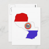 Paraguay-Flagge Postkarte (Vorne/Hinten)