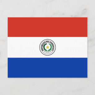 Paraguay-Flagge Postkarte