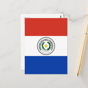 Paraguay-Flagge Postkarte