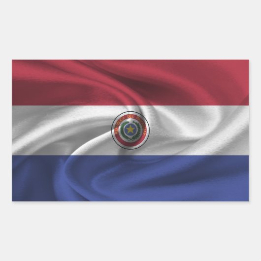 Paraguay-Flagge Rechteckiger Aufkleber (Vorderseite)