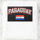 Paraguay-Flagge Rechteckiger Aufkleber (Tasche)