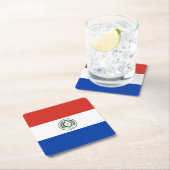 Paraguay-Flagge Rechteckiger Pappuntersetzer (Vor Ort)