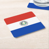 Paraguay-Flagge Rechteckiger Pappuntersetzer (angewinkelt)