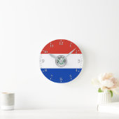 Paraguay-Flagge Runde Wanduhr (Zuhause)
