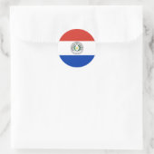Paraguay-Flagge Runder Aufkleber (Tasche)