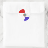 Paraguay-Flagge Runder Aufkleber (Tasche)
