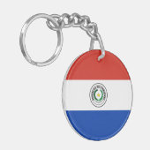 Paraguay-Flagge Schlüsselanhänger (Vorderseite links)