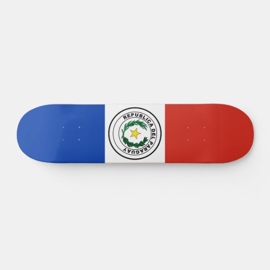 Paraguay-Flagge Skateboard (Horizontal)