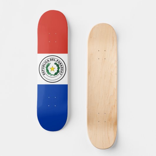 Paraguay-Flagge Skateboard (Vorderseite)