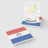 Paraguay-Flagge Steinuntersetzer (Seitenansicht)