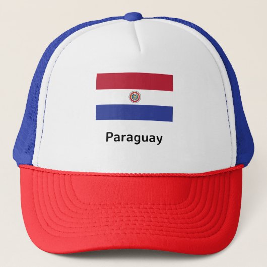 Paraguay-Flagge Truckerkappe (Vorderseite)