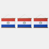Paraguay-Flagge Wandteppich Mit Holzrahmen (Dreifach)