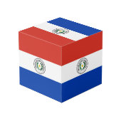 Paraguay-Flagge Würfel (Rückseite Schrägansicht)
