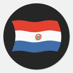 Paraguay-Flaggen-Aufkleber Runder Aufkleber