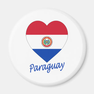Paraguay-Flaggen-Herz Magnet
