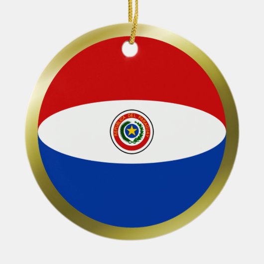 Paraguay-Flaggen-Verzierung Keramik Ornament (Vorne)