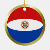 Paraguay-Flaggen-Verzierung Keramik Ornament (Hinten)