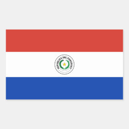 Paraguay* Flaggenaufkleber Rechteckiger Aufkleber