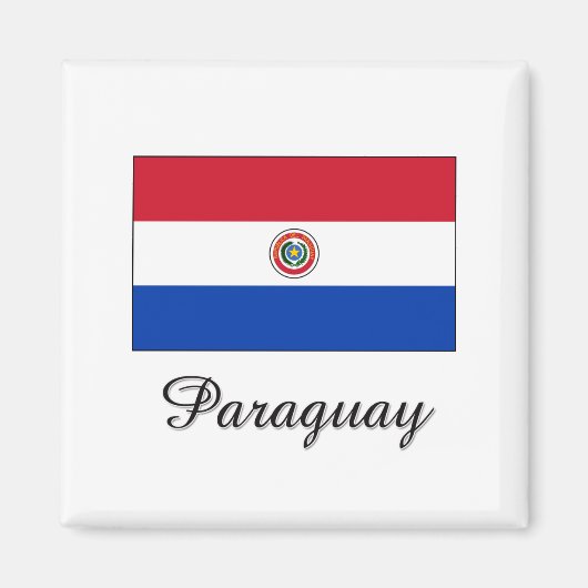 Paraguay-Flaggendesign Magnet (Vorne)