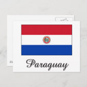 Paraguay-Flaggendesign Postkarte (Vorne/Hinten)