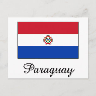 Paraguay-Flaggendesign Postkarte