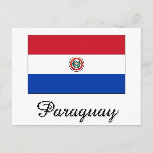 Paraguay-Flaggendesign Postkarte (Vorderseite)