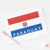 Paraguay-Flaggenname-Text Rechteckiger Aufkleber (Umschlag)