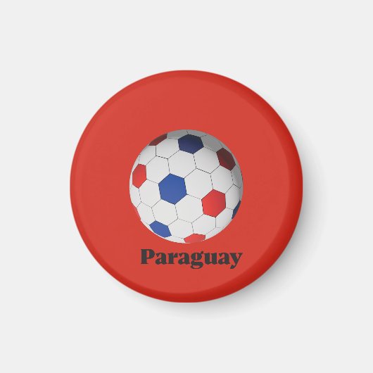 Paraguay Fußball Magnet (Vorne)