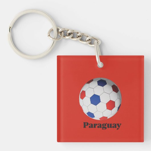 Paraguay Fußball Schlüsselanhänger (Vorderseite)