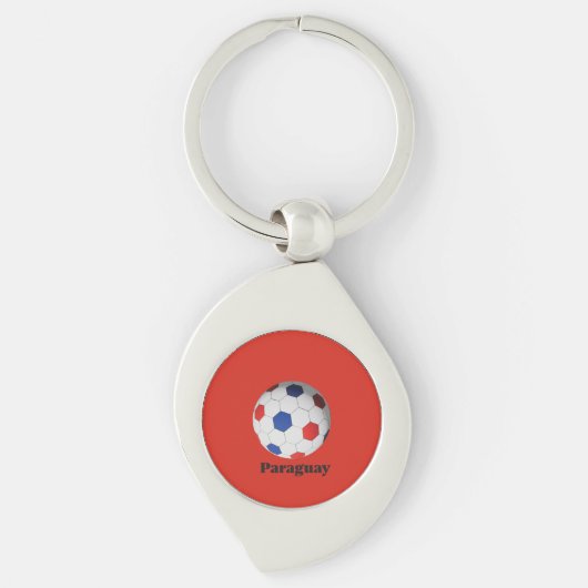 Paraguay Fußball Schlüsselanhänger (Vorderseite)