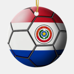 Paraguay-Fußball-Verzierung Keramik Ornament