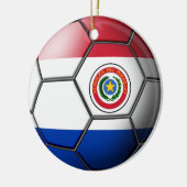 Paraguay-Fußball-Verzierung Keramik Ornament (Links)