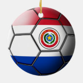 Paraguay-Fußball-Verzierung Keramik Ornament (Hinten)
